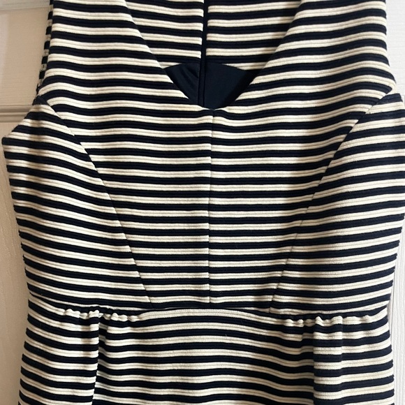 Gorgeous, Navy and white fit and flair dress - Picture 3 of 4